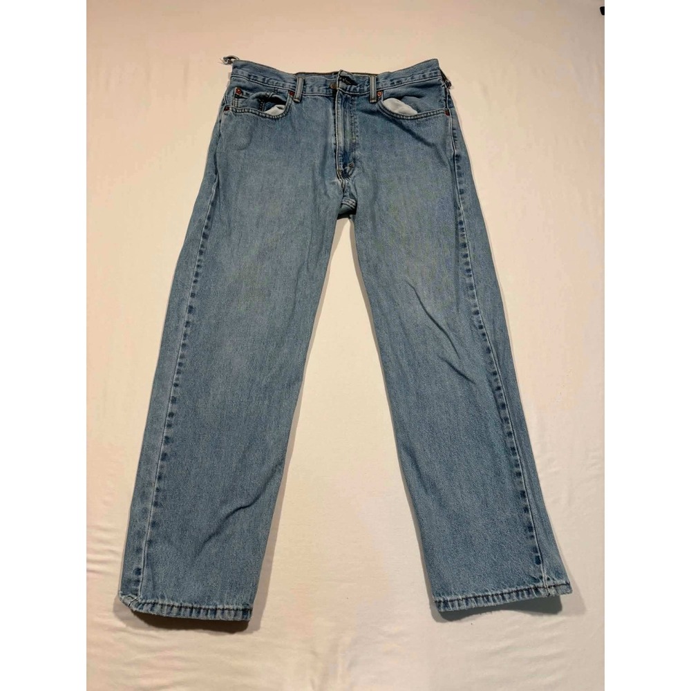 Levis 550 Relaxed Fit Tapered Leg Jeans Light Wash Denim 34x30‎ Mens Blue
